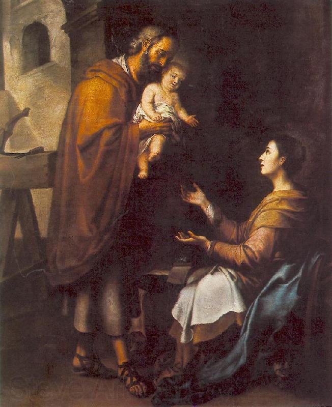 MURILLO, Bartolome Esteban The Holy Family g Germany oil painting art